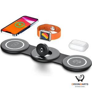 15W Foldable Magnetic Wireless Charger with 3-in-1 Function