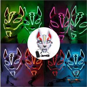 Glowing Demon Slayer Cat Face Mask for Women