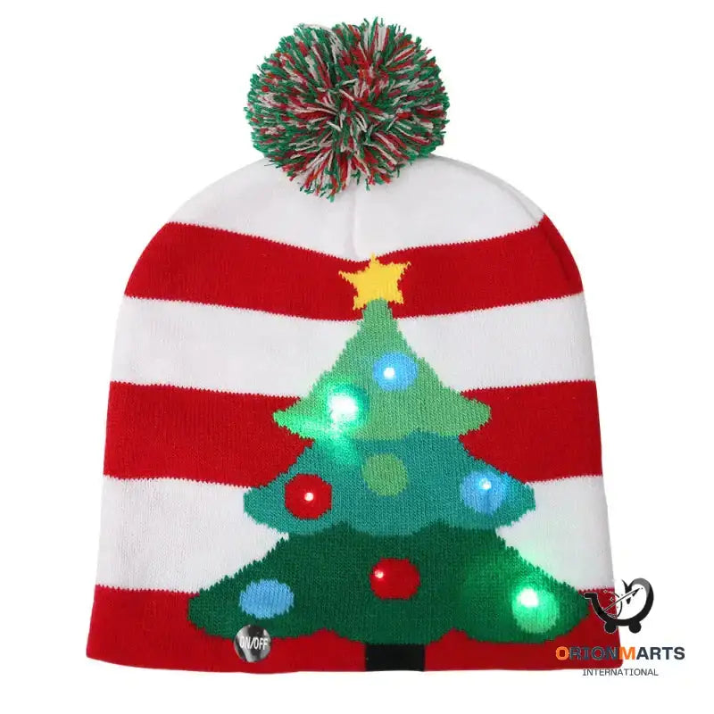 LED Knitted Christmas Hat with Lights