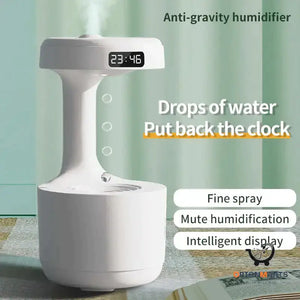 Anti-Gravity Bedroom Humidifier with Clock - Large Capacity