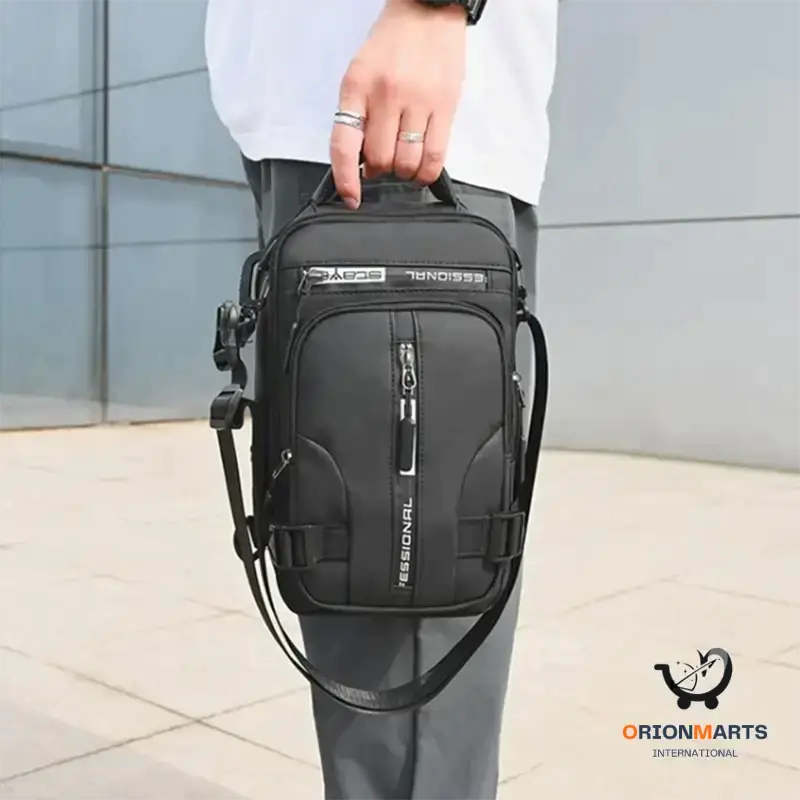 Multifunctional Crossbody Backpack for Men - Shoulder Chest