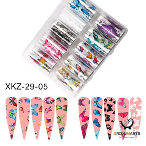 Butterfly and Star Nail Transfer Paper Sticker