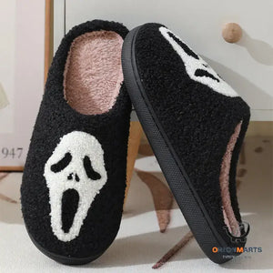Halloween Cartoon Print Slippers for Couples