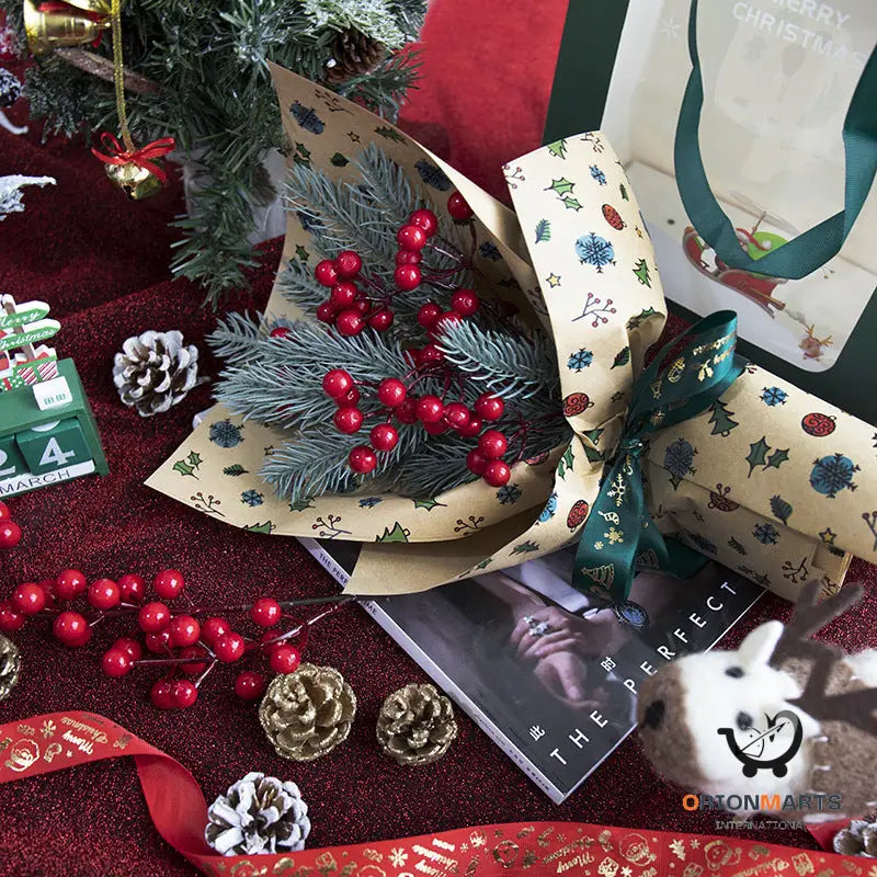 Wrap your gifts in festive style with this Christmas flowers