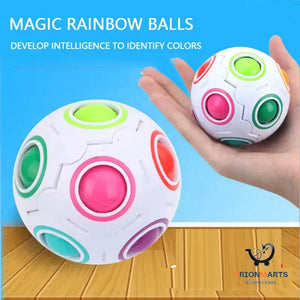 Elastic Rainbow Puzzle Ball