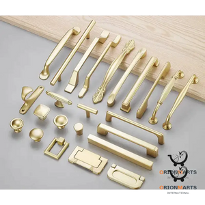 Gold Handle Drawer and Cabinet Pull Single Hole