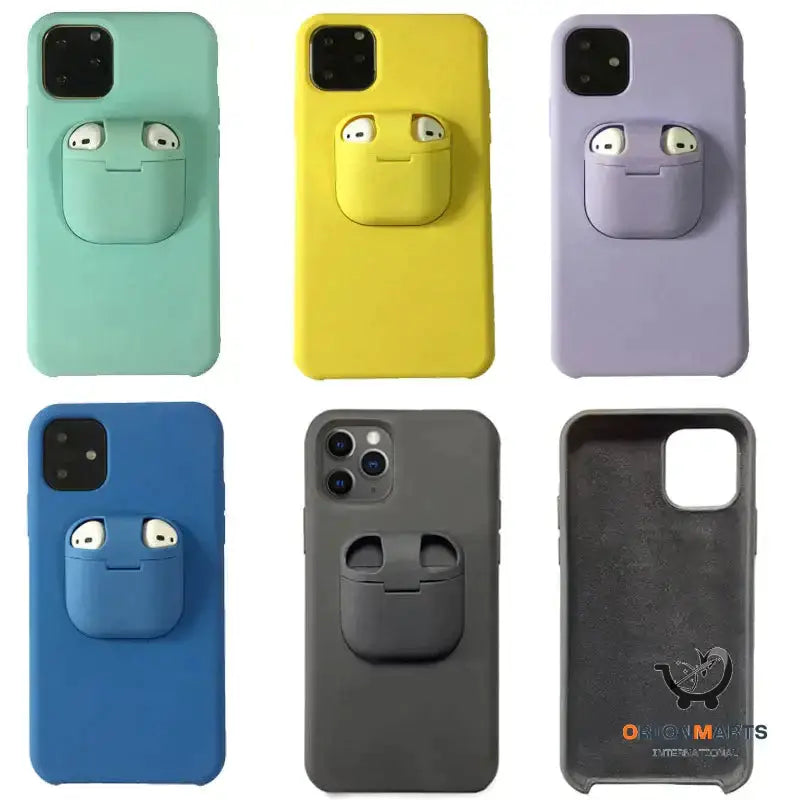 2 in 1 Silicone Phone Case and AirPods Cover