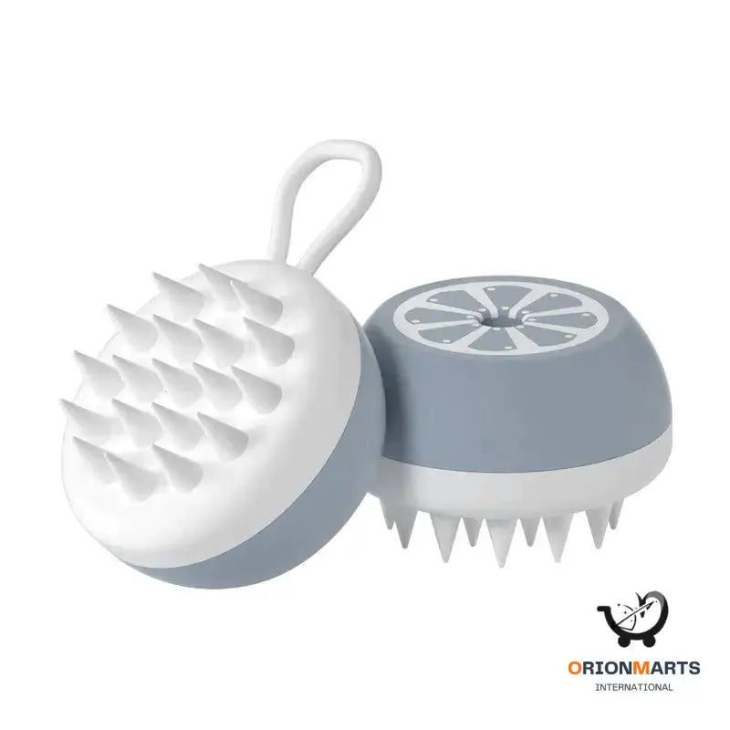 2-in-1 Pet Bath Brush with Soft Silicone Comb