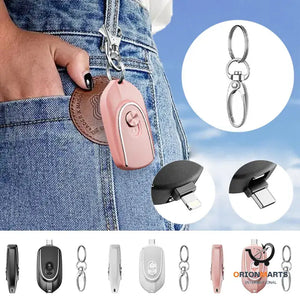 Mini Keychain Power Bank with 2-in-1 Function and Waterproof
