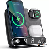 Wireless Charging Alarm Clock with 3-in-1 Features