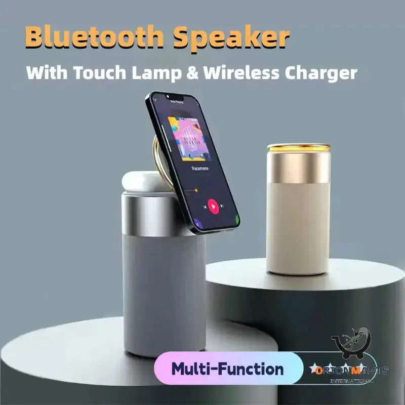 3-in-1 Wireless Charger with Bluetooth Speaker and Touch