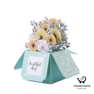 Mother’s Day 3D Greeting Cards Handmade Paper Carved Flowers