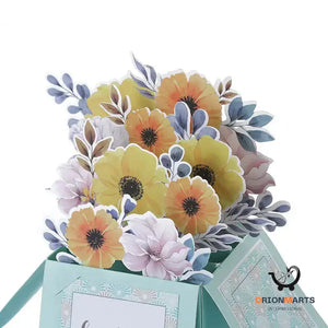Mother’s Day 3D Greeting Cards Handmade Paper Carved Flowers
