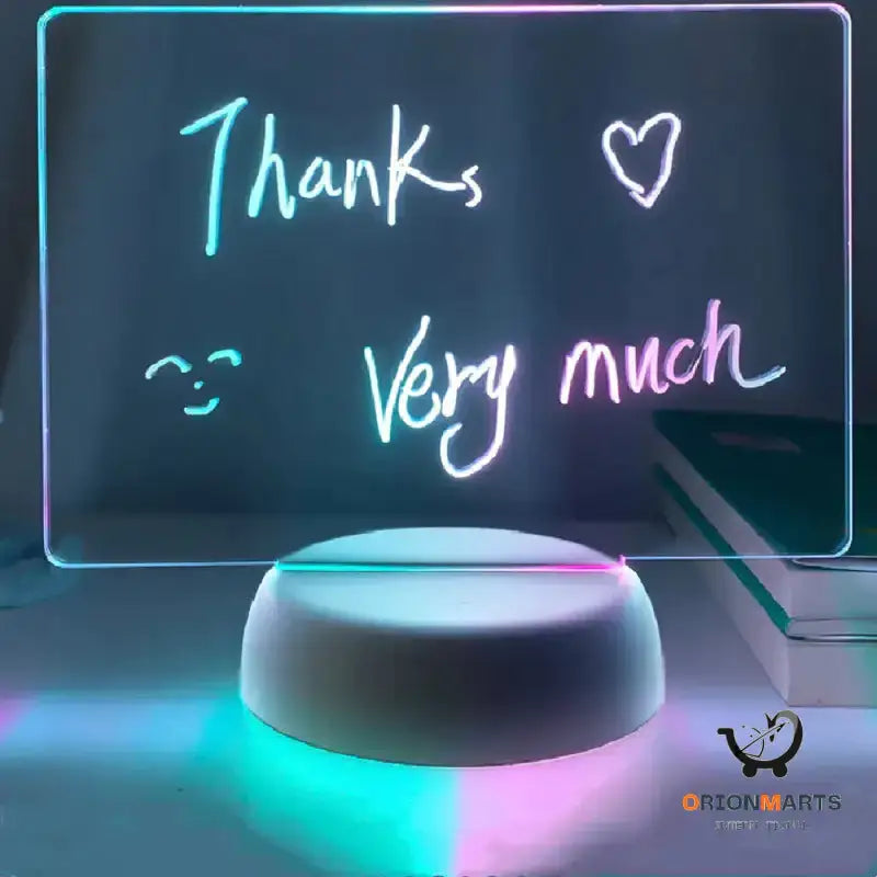 3D Light Acrylic Handwritten Message Board
