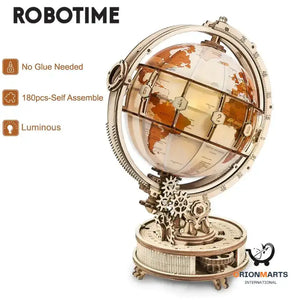 Robotime ROKR Luminous Globe - 3D Wooden Puzzle Model