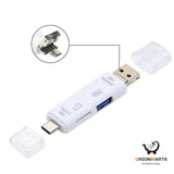 Portable 5 in 1 Memory Card Reader Adapter for Mobile Phones