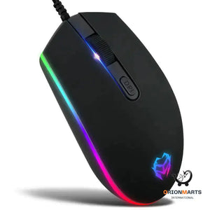 Luminous Crystal Wired Keyboard Mouse Set