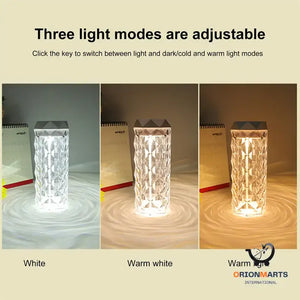 Crystal Lamp Air Humidifier with Color Night Light and Touch
