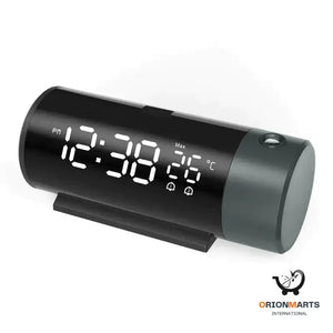 Dual Alarm Clock with USB Charging and Projection