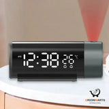 Dual Alarm Clock with USB Charging and Projection
