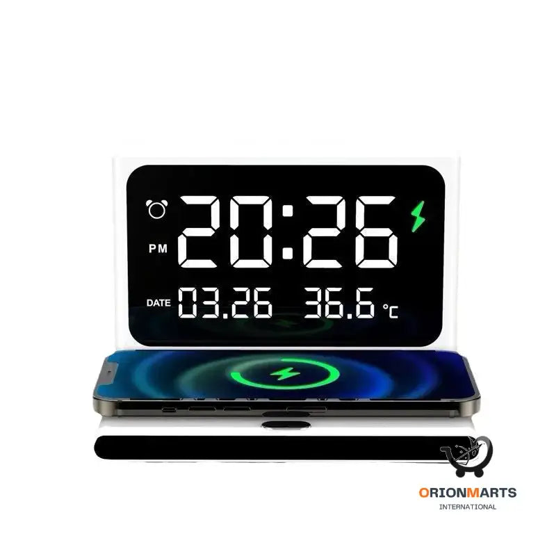 Multi-functional Portable Alarm Clock with Wireless Charging