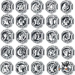 Sterling Silver Alphabet Loose Beads for Jewelry Making