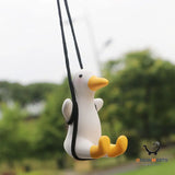 Anime Car Accessory Swing Duck Pendant