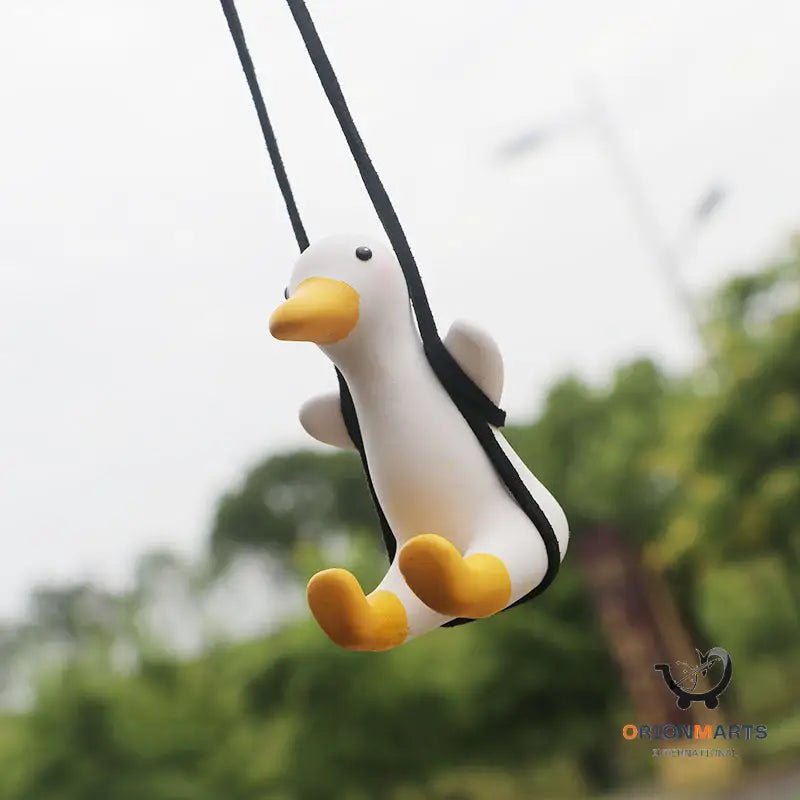 Anime Car Accessory Swing Duck Pendant