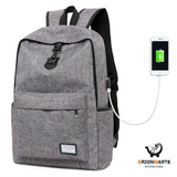 Anti-Theft Grey Backpack