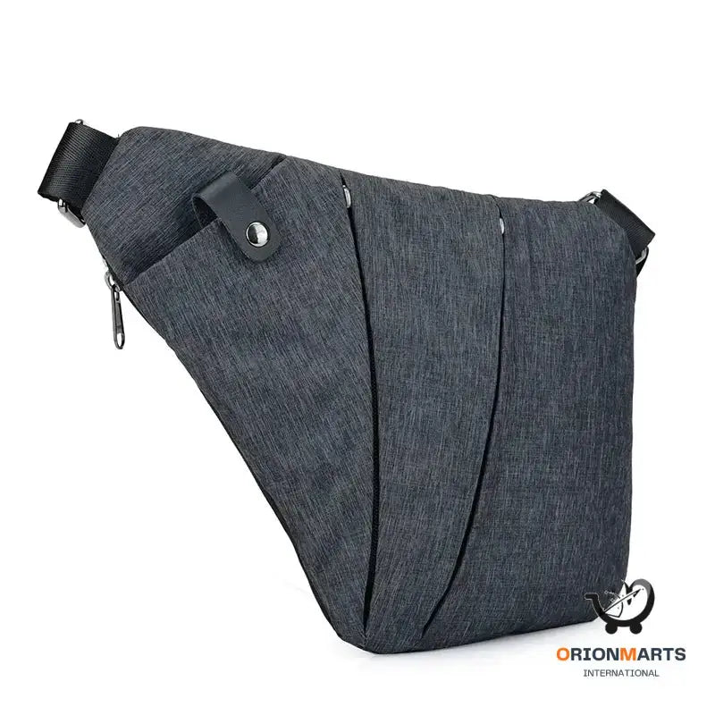 Men’s Canvas Bag with Multiple Functions and Anti-Theft