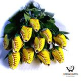 Artificial Flower with Sports Equipment Pattern