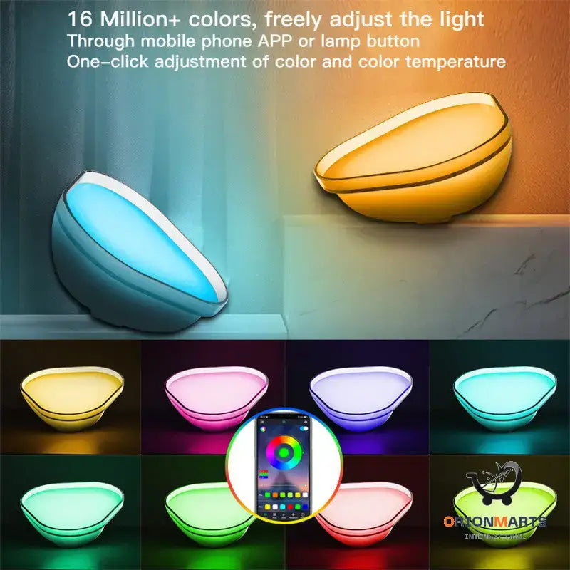 Smart WiFi Night Light with 16 Colors and Bluetooth Control