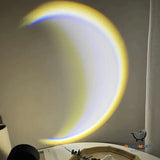 USB Moon Lamp with Rainbow Neon Night Light Projector -