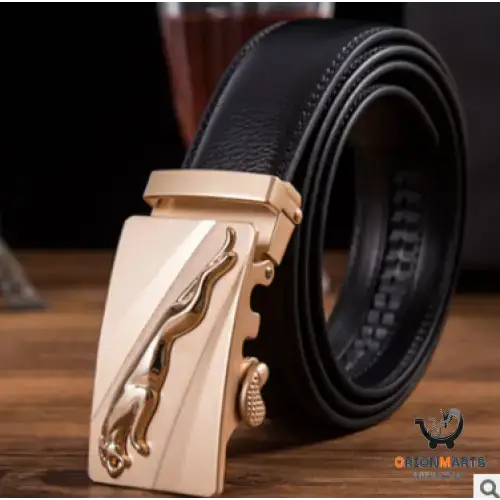 Men’s Leather Automatic Buckle Belt for Wholesale Business