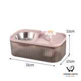 Automatic Flower Water Fountain and Feeder for Cats