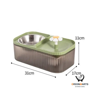 Automatic Flower Water Fountain and Feeder for Cats