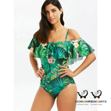 Plus Size One-Piece Floral Swimsuit for Women