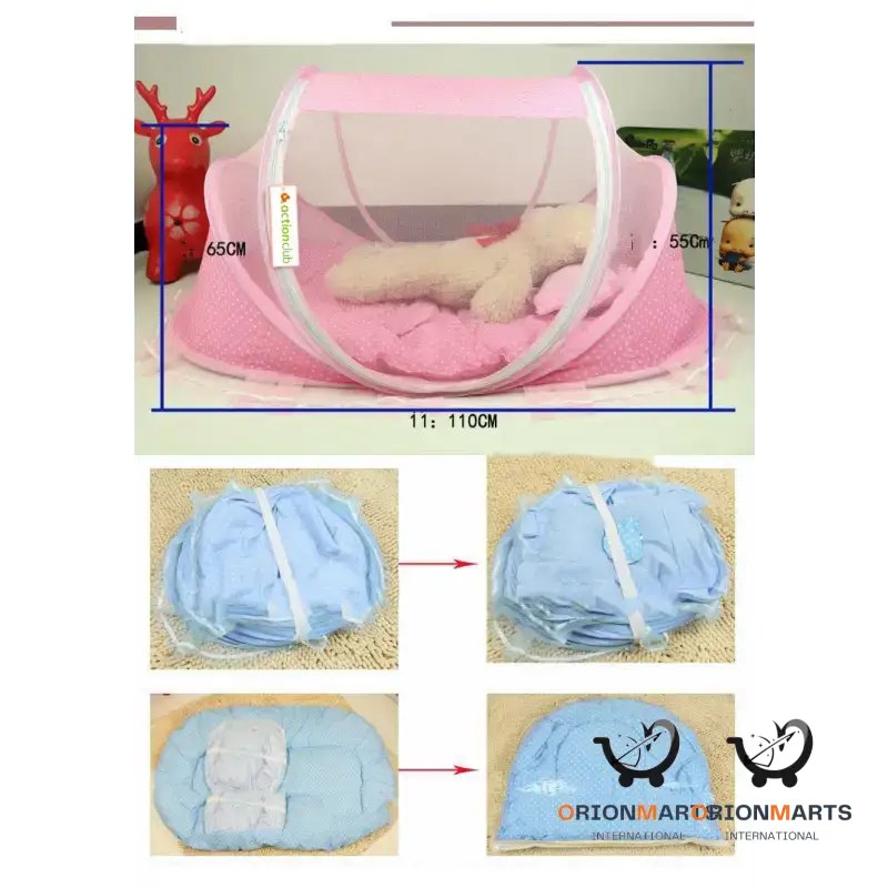 Foldable Baby Bed Net With Pillow Net 2pieces Set