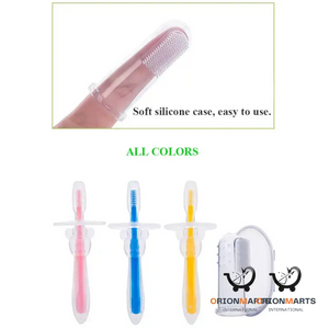 Silicone Baby Toothbrush Kids Teether Training Tool Clear