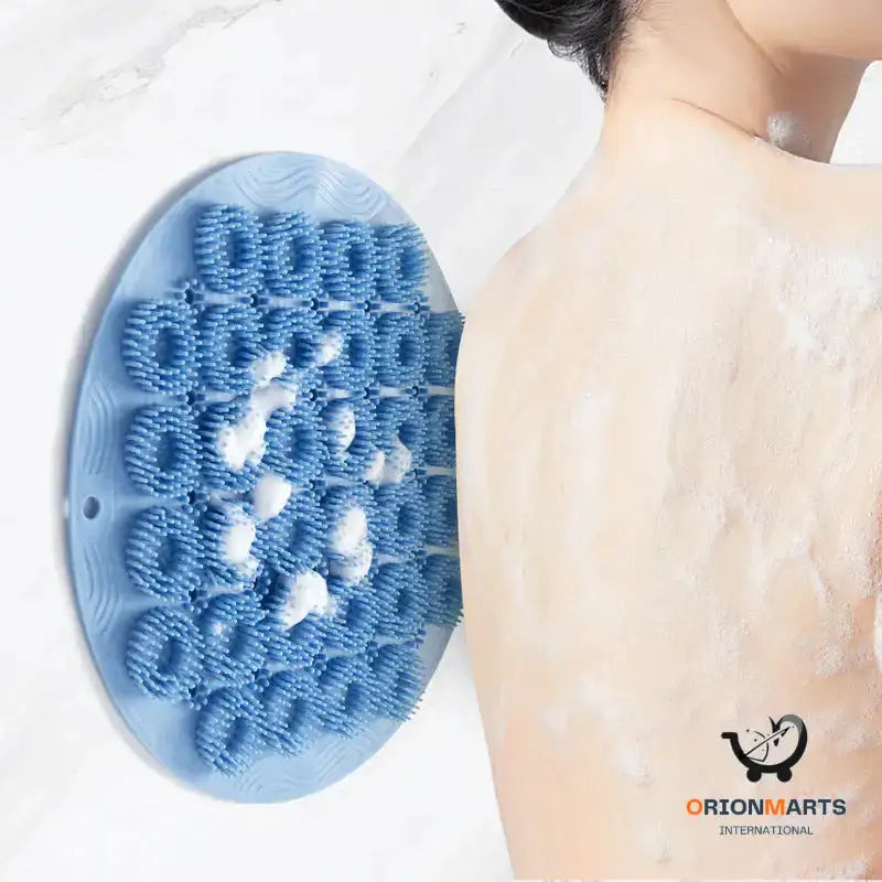 Silicone Back Bath Brush with Suction Cup Feet