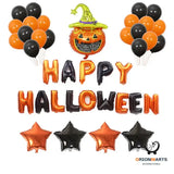 Pumpkin & Bat Halloween Helium Balloons