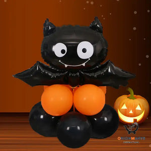 Pumpkin & Bat Halloween Helium Balloons
