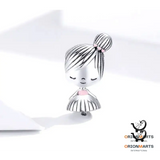 Sterling Silver Bamboo Horse Beads