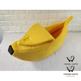 Banana-Shaped Pet House Bed