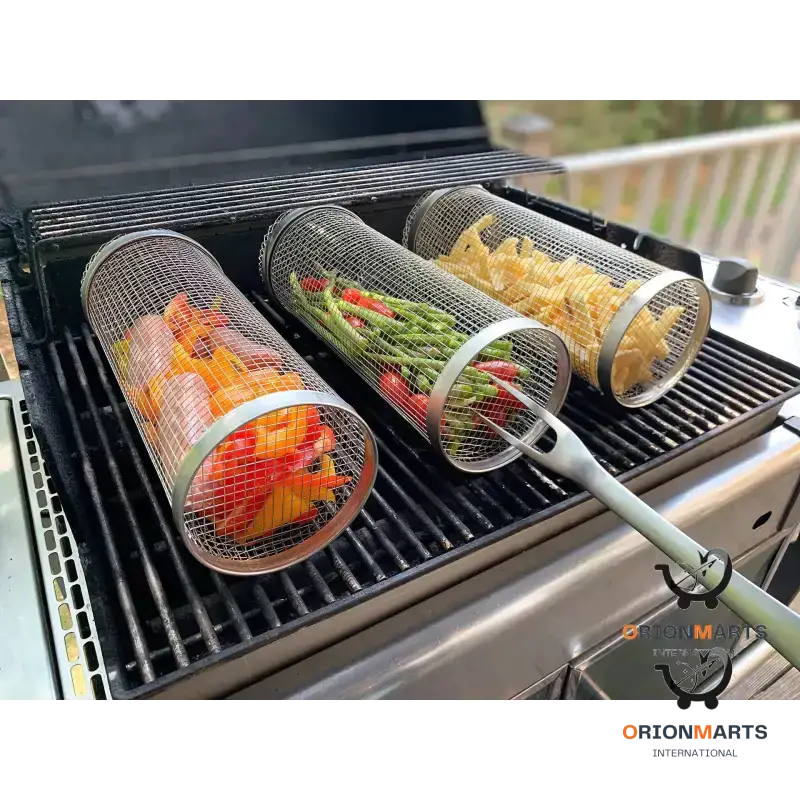 Stainless Steel Grilling Basket for BBQ and Camping