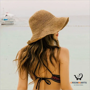 Foldable Straw Sunscreen Hat for Women