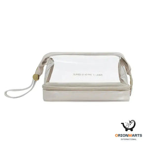 Transparent Cloud Double Layer Steel Wire Cosmetic Bag