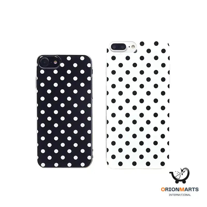 Chic Black and White Polka Dot Phone Case
