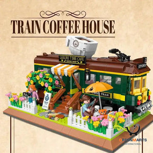Vintage Train Coffee Shop Street View Model