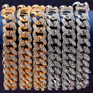 Iced Out Cuban Link Chain Bracelet